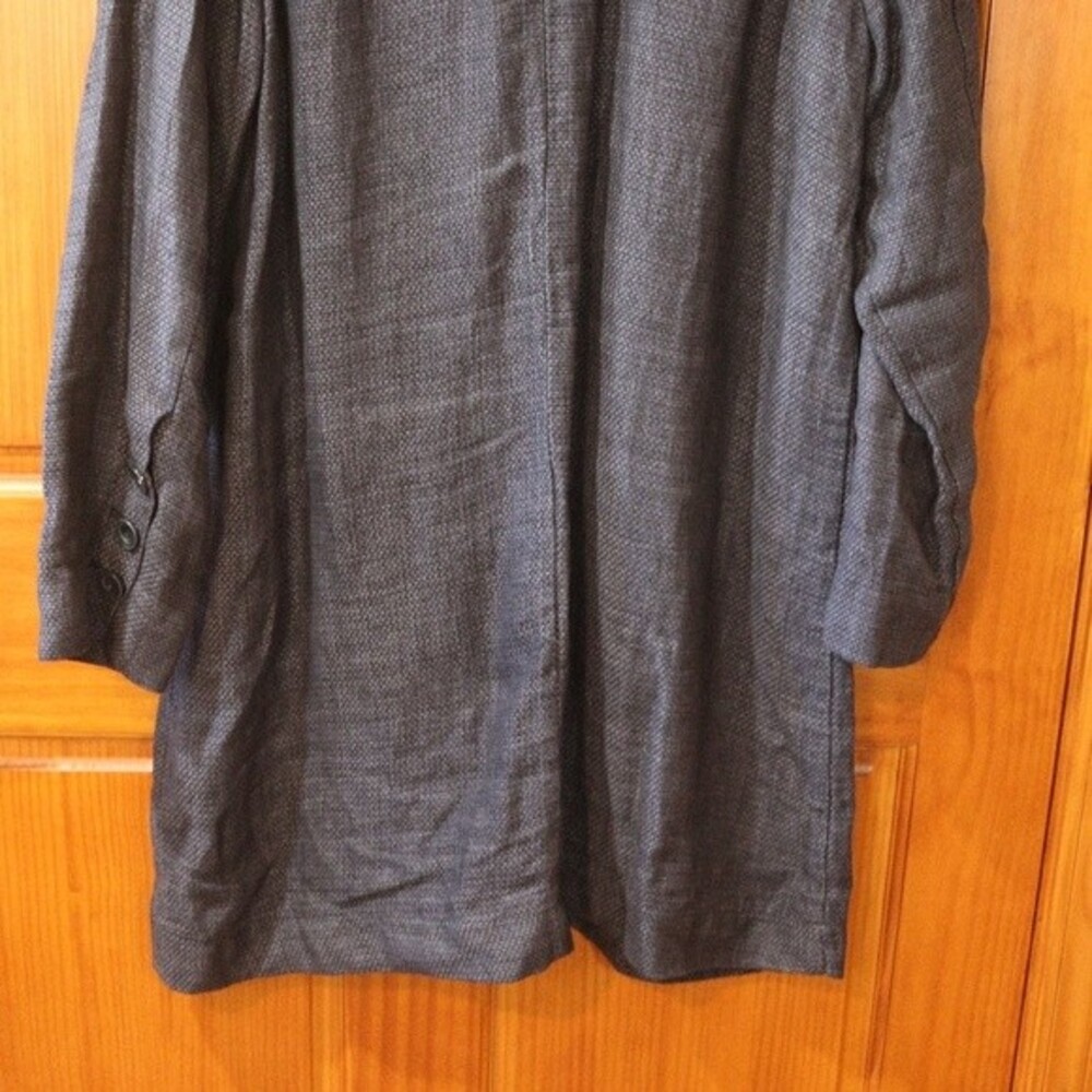 Habitat Navy Blue Long Line 3 Button Blazer Jacket LG - Picture 10 of 14